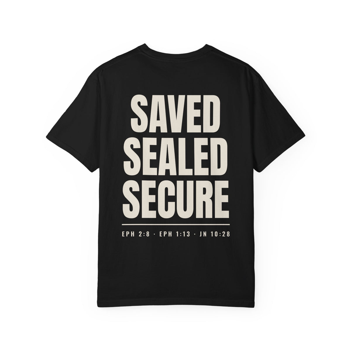 Saved Sealed Secure T-Shirt | Doctrine Matters Christian Tee