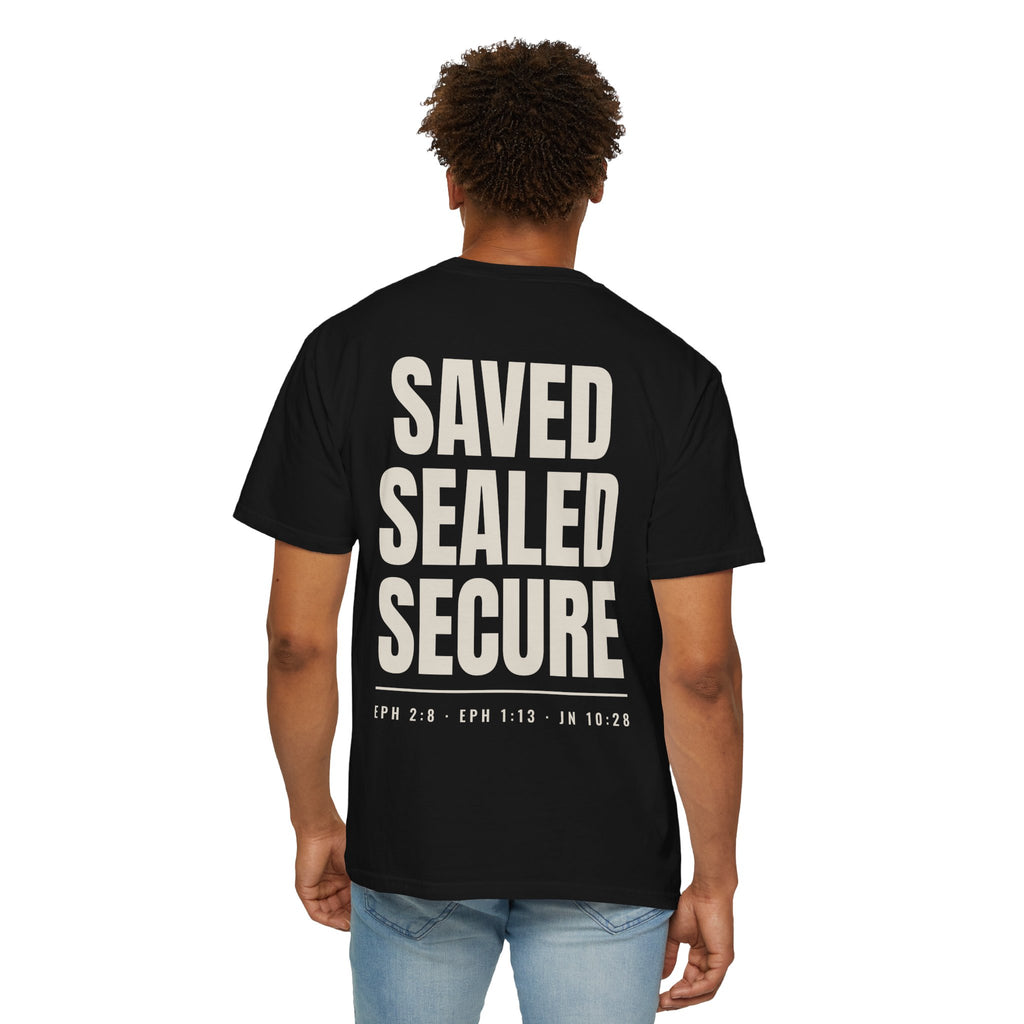 Saved Sealed Secure T-Shirt | Doctrine Matters Christian Tee